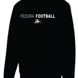 Fedora Football Black Heavy Side Flex Fleece Hoodie front
